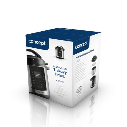 Concept CK8001 - Багатофункціональна електрична скороварка 5,6 л 1000 Вт/230 В Wi‑Fi нержавіюча сталь