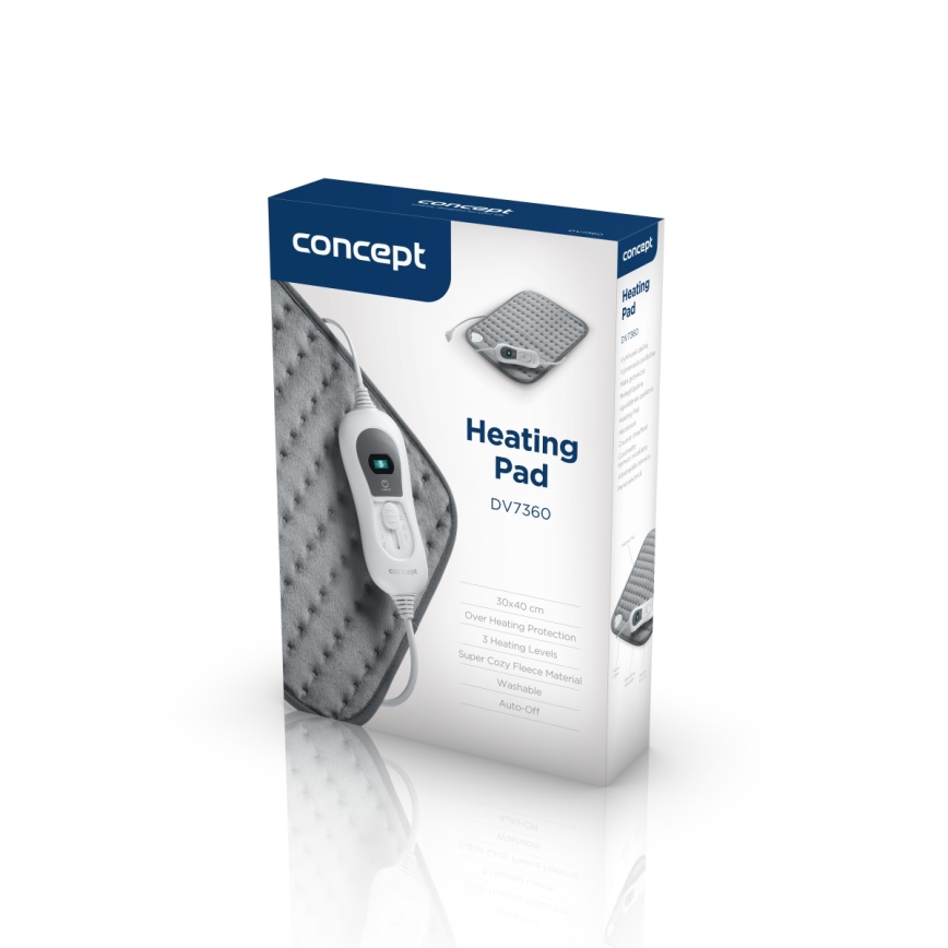 Concept DV7360 - Електричний нагрівальний килимок 100 Вт/230 В, 30×40 см, сірий