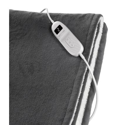 Concept DV7420 - Електрична підігрівна ковдра 160 Вт/230 В 180x130 см сіра/біла