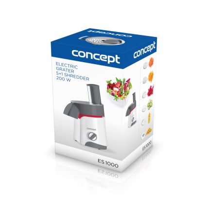 Concept ES1000 - Электрическая терка 200 Вт/230 В белый/серый