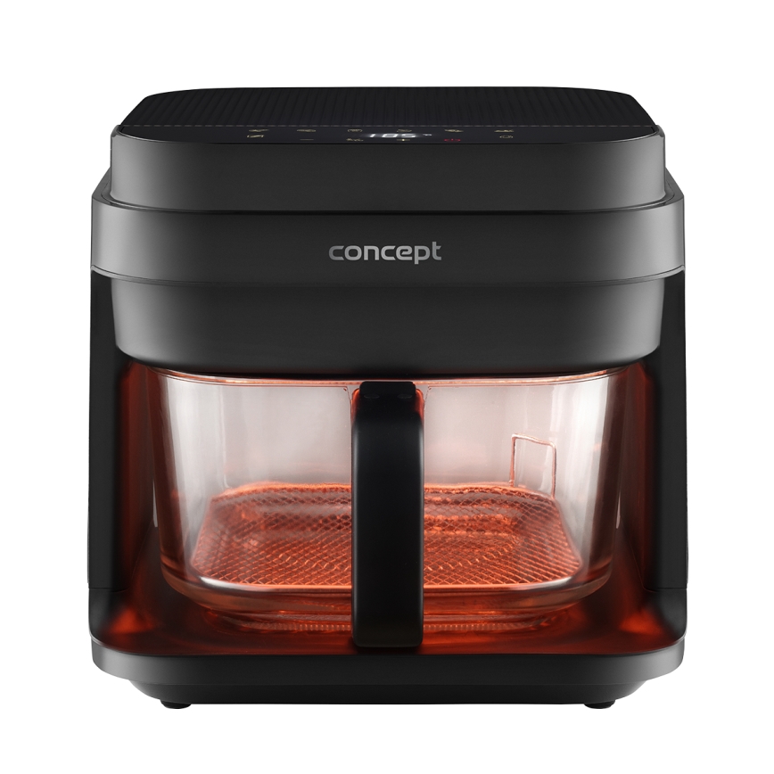 Concept FR5500 - Аеро-фритюрниця GLASS & FAST 5,5 л 1200W/230V чорний