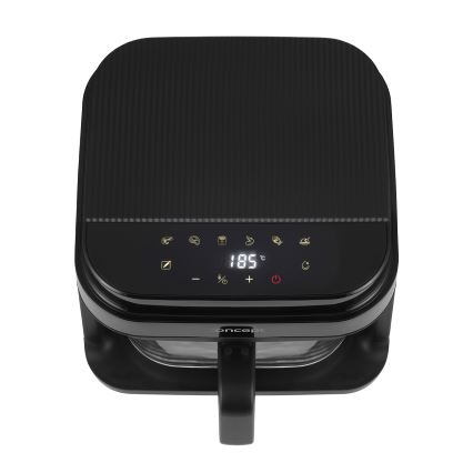 Concept FR5500 - Аеро-фритюрниця GLASS & FAST 5,5 л 1200W/230V чорний
