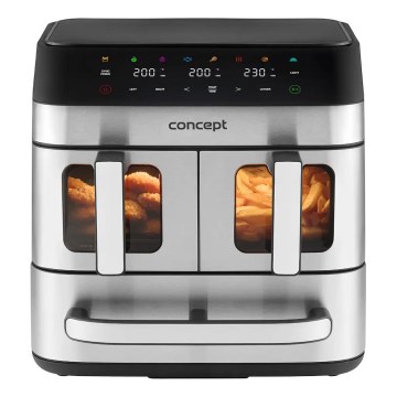 Concept FR9000 - аерофритюрниця PIZZA TRIO 18,5 л 2700 Вт/230 В нержавіюча сталь/чорний