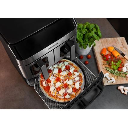 Concept FR9000 - аерофритюрниця PIZZA TRIO 18,5 л 2700 Вт/230 В нержавіюча сталь/чорний
