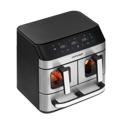 Concept FR9000 - аерофритюрниця PIZZA TRIO 18,5 л 2700 Вт/230 В нержавіюча сталь/чорний