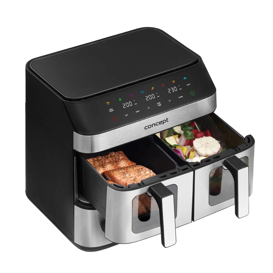 Concept FR9000 - Аэрогриль PIZZA TRIO 18,5 л 2700 Вт/230 В нержавеющая сталь/чёрный