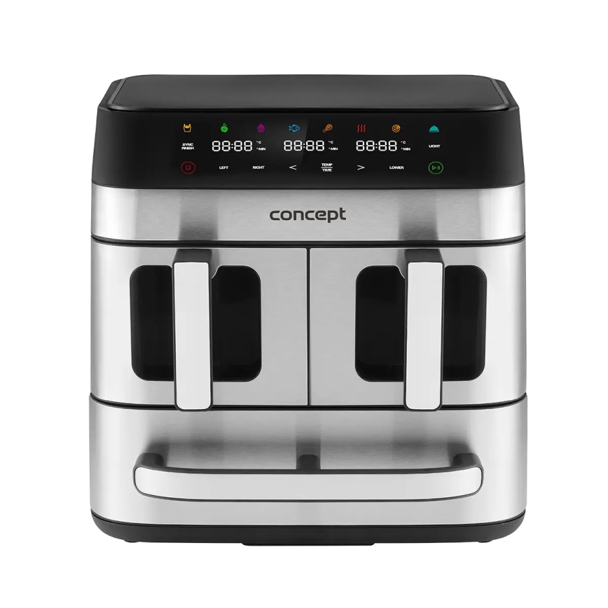 Concept FR9000 - Аэрогриль PIZZA TRIO 18,5 л 2700 Вт/230 В нержавеющая сталь/чёрный