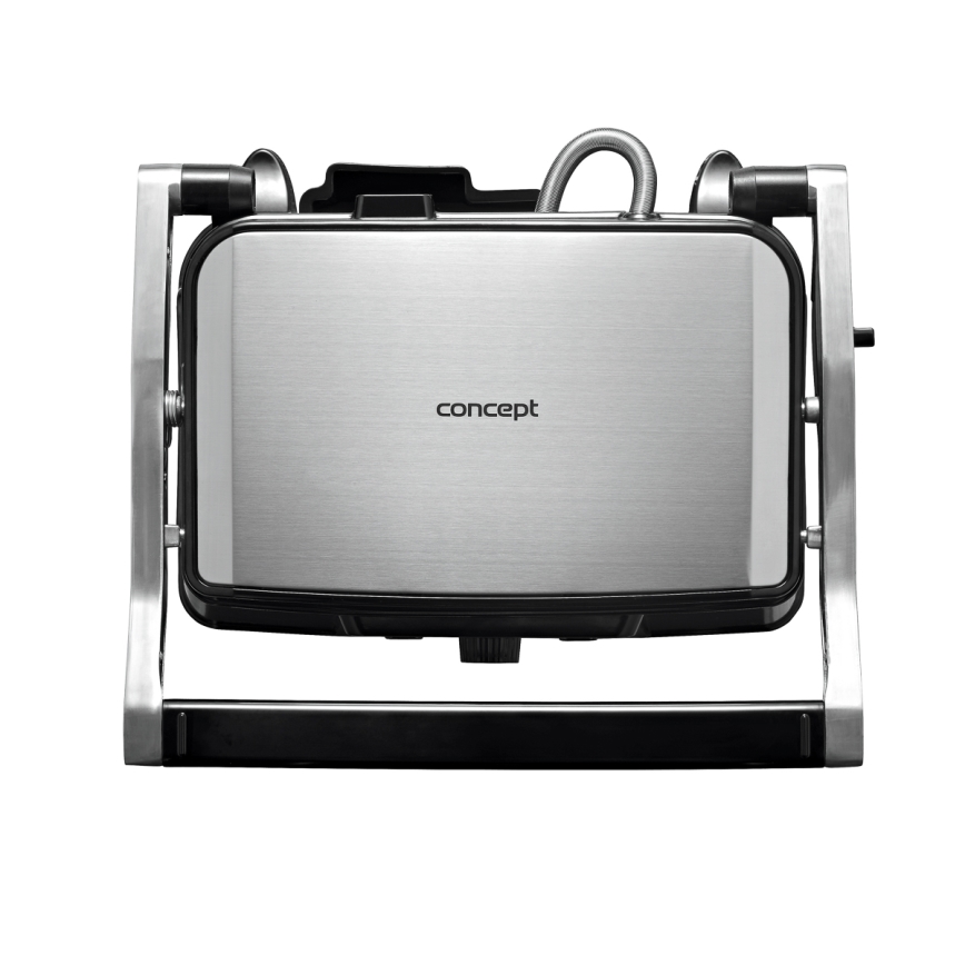 Concept ge2005 - Контактный гриль 1500W/230V нержавеющая сталь/черный