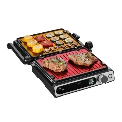 Concept ge3500 - Контактный гриль с температурным зондом 2000W/230V черный