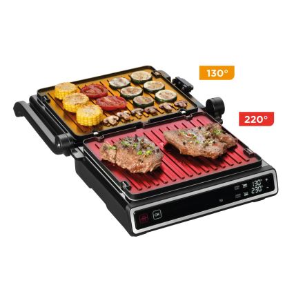 Concept ge3550 - Контактный гриль с температурным зондом 2000W/230V черный