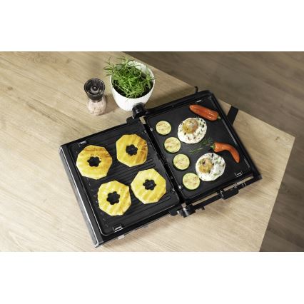 Concept ge3550 - Контактный гриль с температурным датчиком 2000 Вт/230 В черный