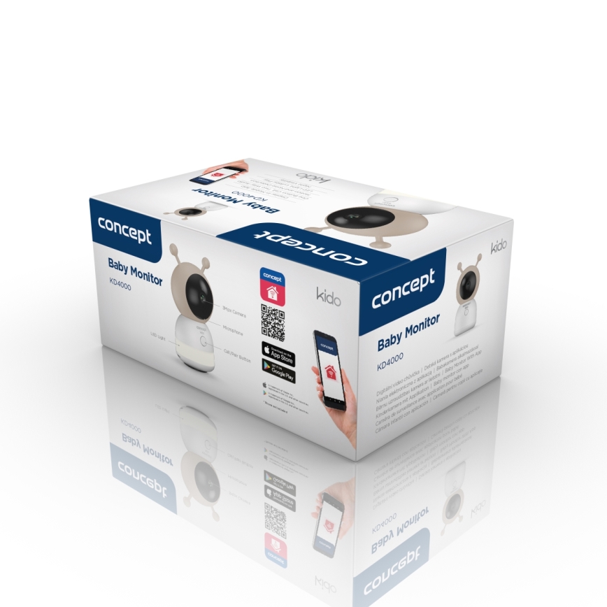 Concept KD4000 - Умная детская радионяня с датчиком движения SMART KIDO 4,5W/230V Wi-Fi бежевая