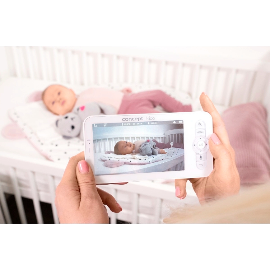 Concept KD4010 - Умная детская видеоняня с монитором и датчиком движения SMART KIDO, 4,5 Вт/230 В, Wi-Fi, бежевого цвета
