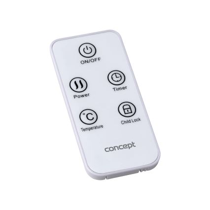Concept KS4000 - Электрический обогреватель/конвектор 1000/2000 Вт IP24 белый + пульт дистанционного управления