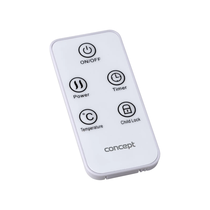 Concept KS4000 - Електричний обігрівач/конвектор 1000/2000W IP24 білий + пульт дистанційного керування