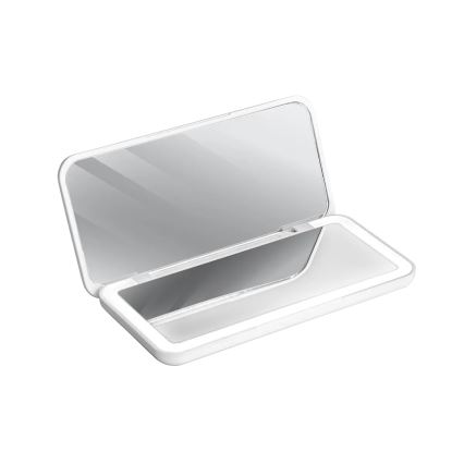 Concept KZ2010 - LED карманное косметическое зеркало PERFECT SKIN LED/1,5W/5V 4500-5500K 300 mAh белое