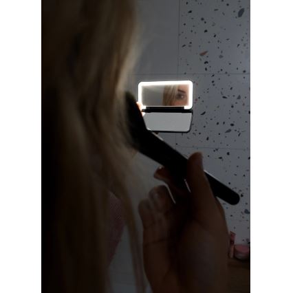 Concept KZ2020 - LED карманное косметическое зеркало PERFECT SKIN LED/1,5W/5V 4500-5500K 300 mAh чёрное