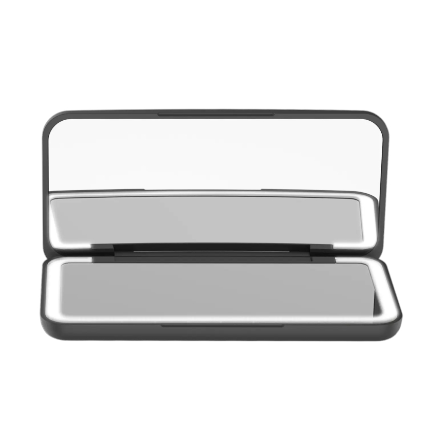 Концепт КЗ2020 — світлодіодне кишенькове косметичне дзеркало ПЕРФЕКТ СКІН, 1,5 Вт / 5 В, 4500–5500 К, 300 мА·год, чорне