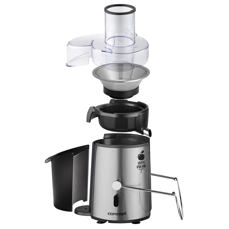 Concept LO7026 - Відцентрова соковижималка 1000W/230V чорний/нержавіюча сталь