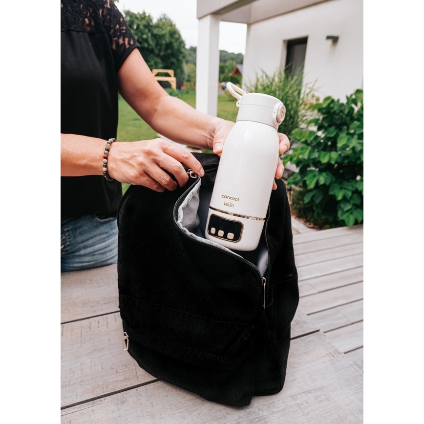 Concept OC4000 - портативный подогреватель воды и молока KIDO, 500 мл, 36 Вт/7,4 В, 5000 мА·ч, бежевый