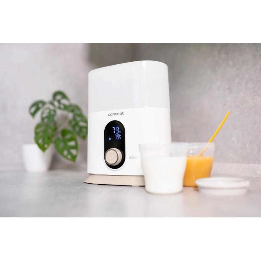 Concept OL4010 - Підігрівач пляшечок 3-в-1 KIDO 200 Вт/230 В білий