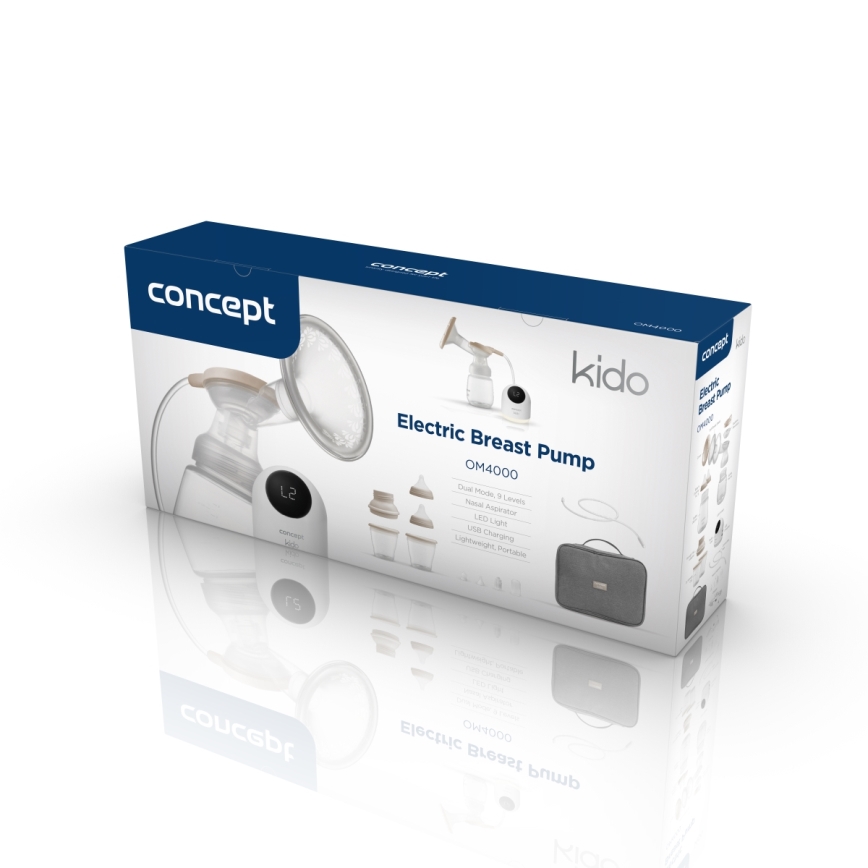 Concept OM4000 - электрический молокоотсос 2 в 1 KIDO белый