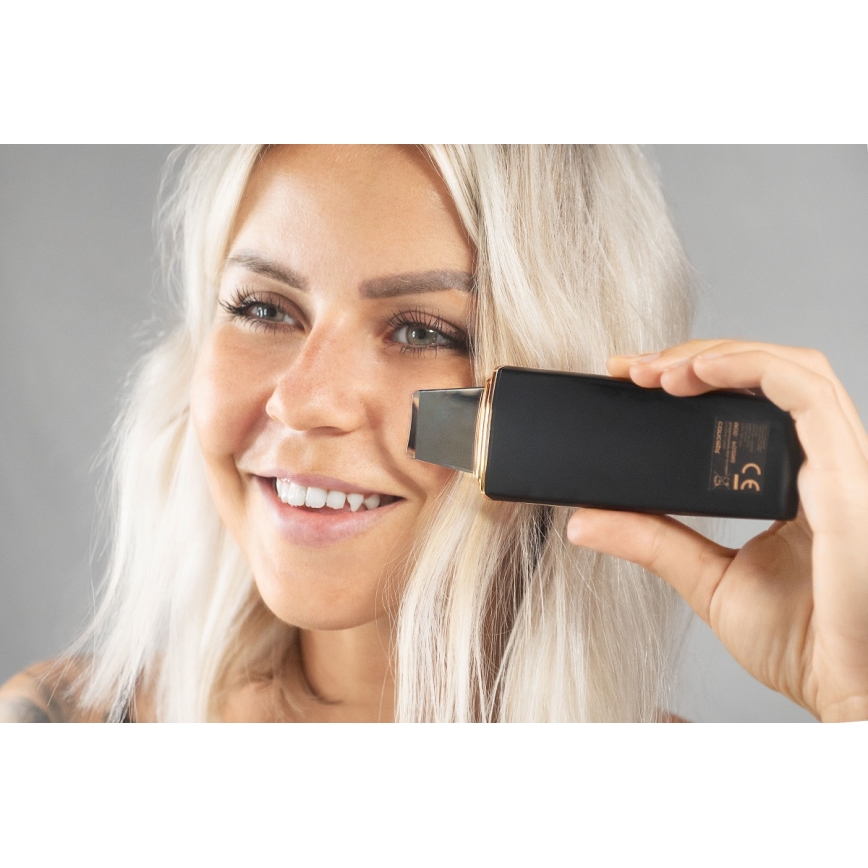 Concept PO2060 - Косметичний ультразвуковий шпатель PERFECT SKIN 3,5W/5V USB 500 mAh IPX6 чорний