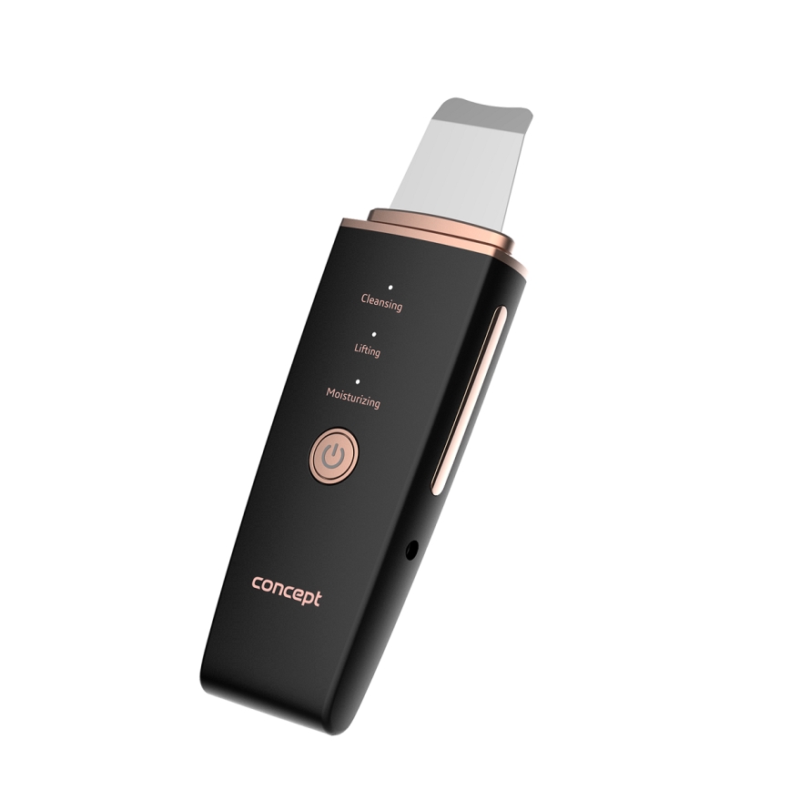Concept PO2060 - Косметичний ультразвуковий шпатель PERFECT SKIN 3,5W/5V USB 500 mAh IPX6 чорний