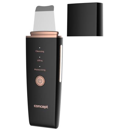 Concept PO2060 - Косметичний ультразвуковий шпатель PERFECT SKIN 3,5W/5V USB 500 mAh IPX6 чорний