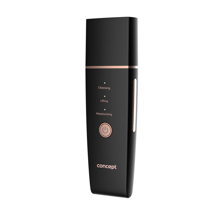 Concept PO2060 - Косметичний ультразвуковий шпатель PERFECT SKIN 3,5W/5V USB 500 mAh IPX6 чорний