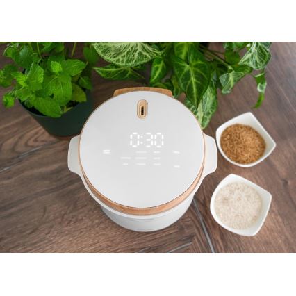 Concept RE3030 - Цифровая рисоварка 2 в 1 380 Вт/230 В 1,5 л белая/декор под дерево