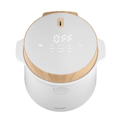 Concept RE3030 - Цифровая рисоварка 2 в 1 380 Вт/230 В 1,5 л белая/декор под дерево