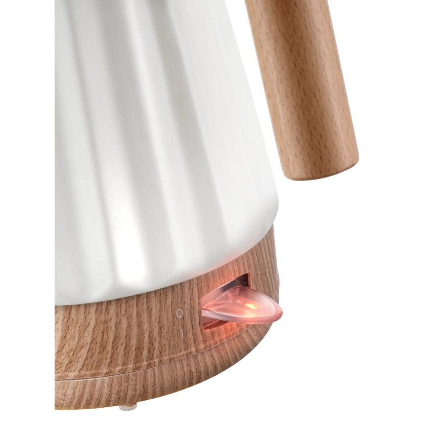 Concept RK0090 - Электрический чайник 1,5 л 1500 Вт/230 В белый/декор дерева/керамика