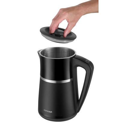 Concept RK3100 - Электрический чайник с регулировкой температуры, 1,7 л, 2200 Вт/230 В, черный