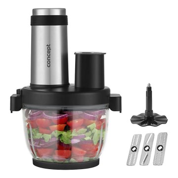 Concept RM3300 - Кухонний робот з теркою 1000W/230V чорний/нержавіюча сталь