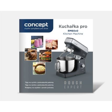 Concept RM6000 - Планетарный кухонный миксер  DOUGH EXPERT 1900 Вт/230 В антрацит/нержавеющая сталь