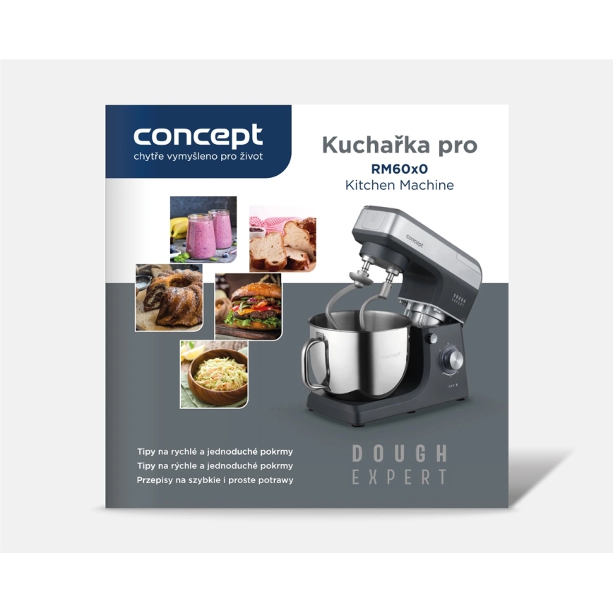 Concept RM6010 - Кухонный планетарный миксер DOUGH EXPERT 1900W/230V антрацит/нержавеющая сталь