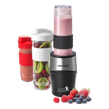 Concept SM3385 - Блендер для смузі з аксесуарами ACTIVE SMOOTHIE 500W/230V чорний