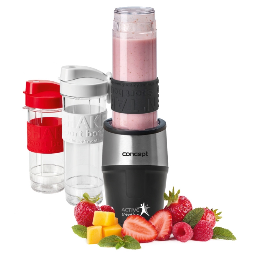 Concept SM3385 - Блендер для смузі з аксесуарами ACTIVE SMOOTHIE 500W/230V чорний