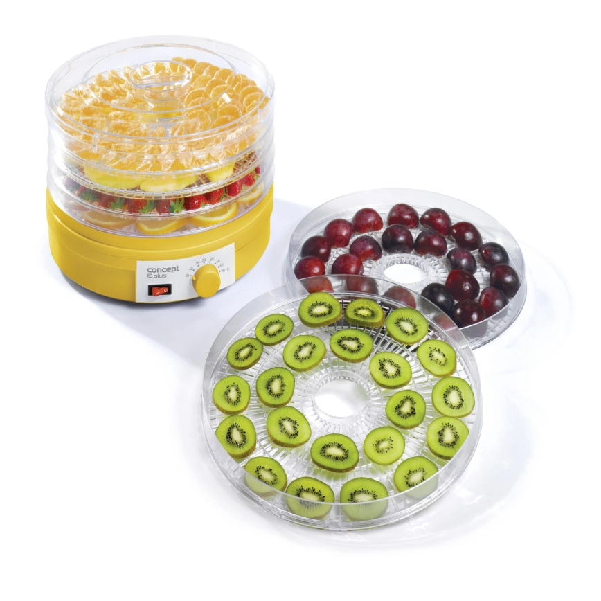 Concept SO1015 - Сушарка для продуктів, 245 Вт/230 В, жовта