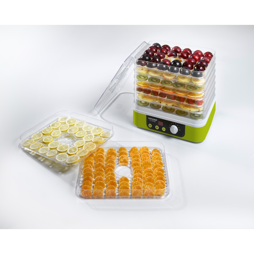 Concept SO1060 - Сушарка для овочів та фруктів (дегідратор) 260W/230V зелений