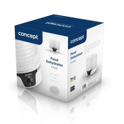 Concept SO1090 - Сушарка для продуктів 380W/230V біла