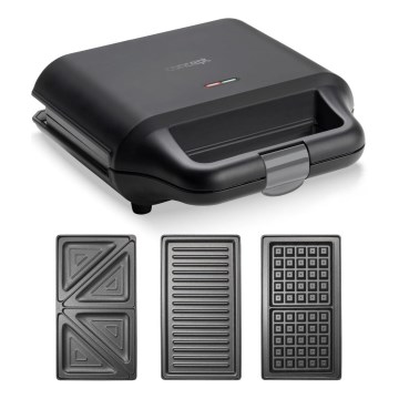 Concept SV3054 - Бутербродница 3в1 700W/230V черный