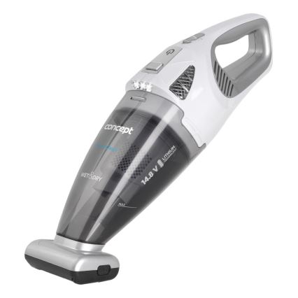 Concept VP4370 - Ручний пилосос WET & DRY PERFECT CLEAN 90 Вт/14,8 В 2200 мАг білий