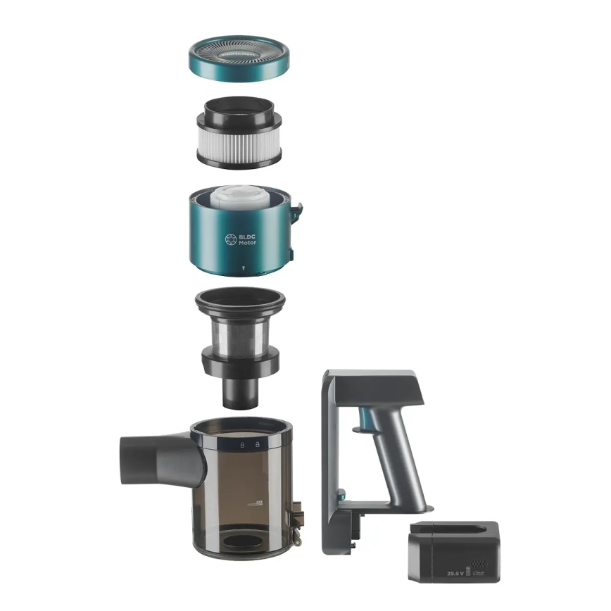 Concept VP6045 - Вертикальний ручний пилосос 2-в-1 ICONIC SUCTION PRO 450 Вт/29,6 В 2500 мА·год синій