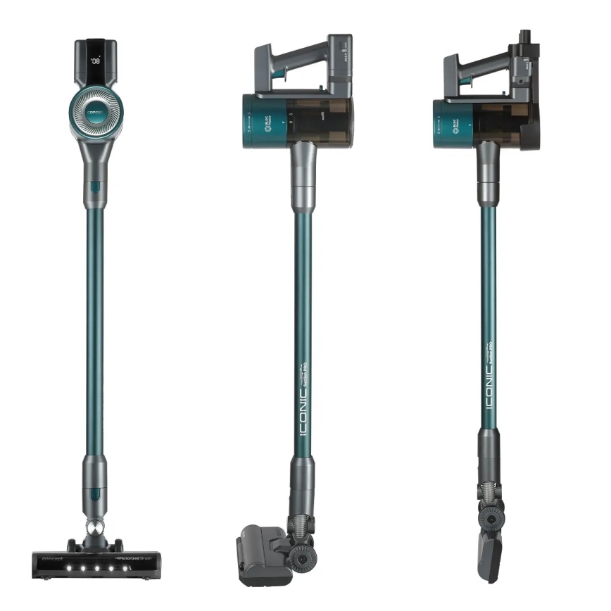 Concept VP6045 - Вертикальный ручной пылесос 2 в 1 ICONIC SUCTION PRO 450 Вт / 29,6 В, 2500 мА·ч, синий