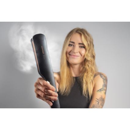 Concept VZ6010 - Паровий випрямляч для волосся з LED дисплеєм ELITE STEAM BOOST 54W/230V чорний
