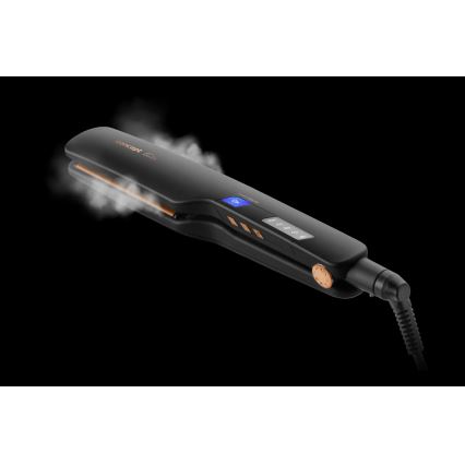 Concept VZ6010 - Паровий випрямляч для волосся з LED дисплеєм ELITE STEAM BOOST 54W/230V чорний