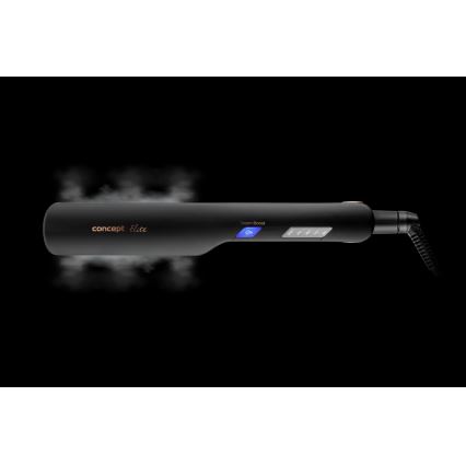 Concept VZ6010 - Паровий випрямляч для волосся з LED дисплеєм ELITE STEAM BOOST 54W/230V чорний