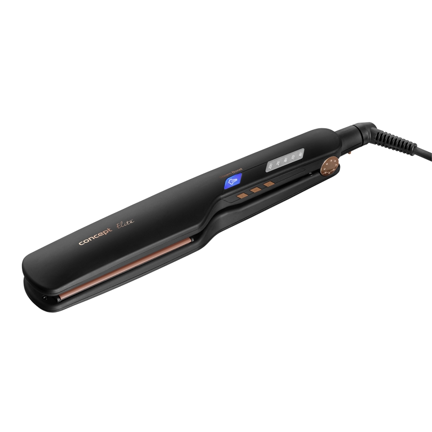 Concept VZ6010 - Паровий випрямляч для волосся з LED дисплеєм ELITE STEAM BOOST 54W/230V чорний